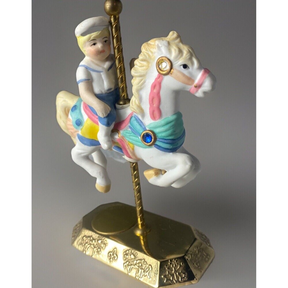 Vintage Westminster Collection Carousel Boy On a Horse Ceramic Figurine